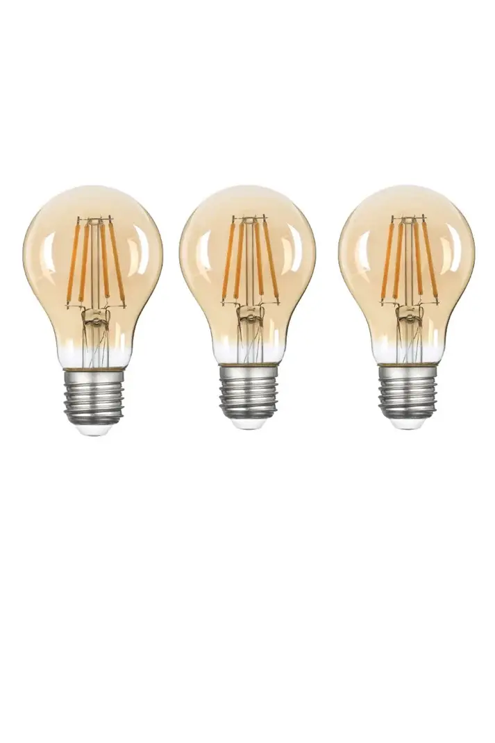 3 ADET A60 BAL LED AMPÜL E27 6W 2500K (GÜNIŞIĞI)