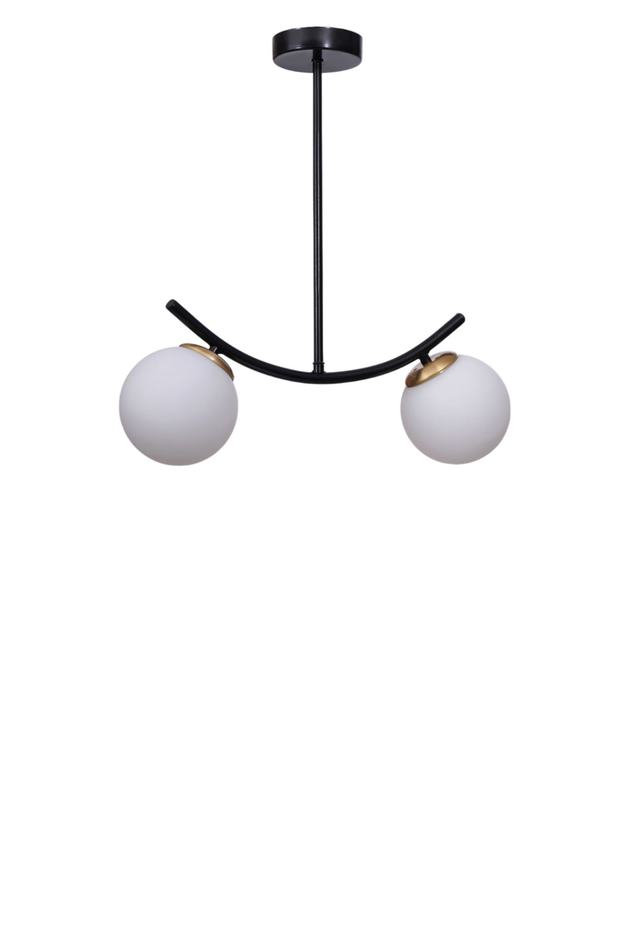 VELVET 2 Lİ SİYAH BEYAZ CAMLI PLAFONYER AVİZE